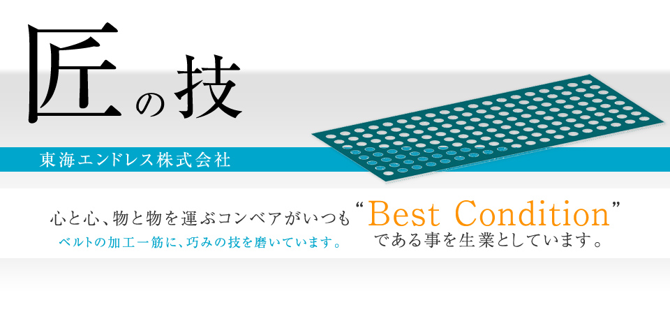 匠の技【加工・修理・補修・交換・現地施工の東海エンドレス株式会社】